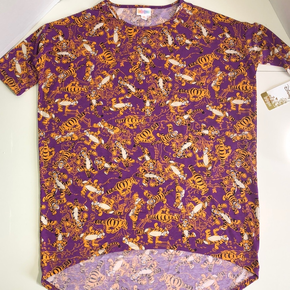 LuLaRoe Disney Tigger Winnie the Pooh Irma High Low Tunic Size XS